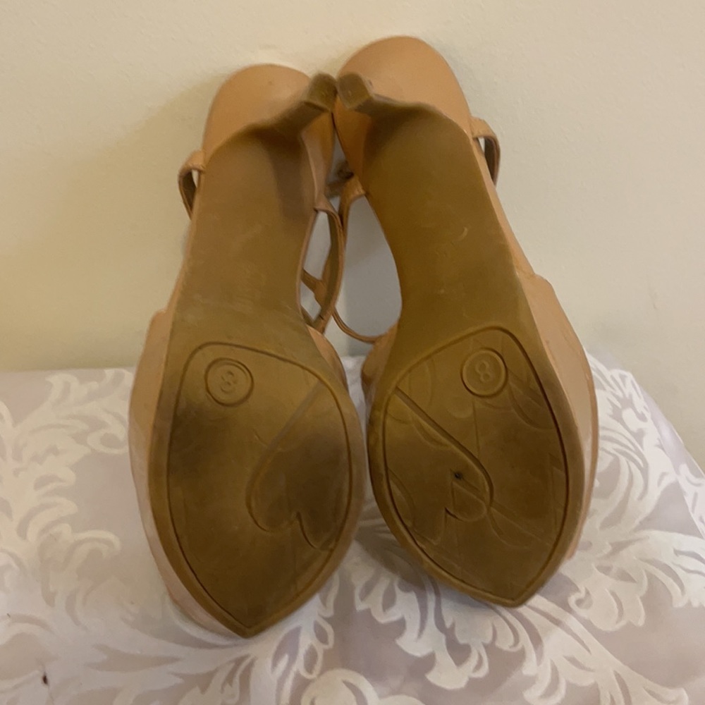 Sam & Libby nude Peep toe heels, good condition - Picture 7 of 9